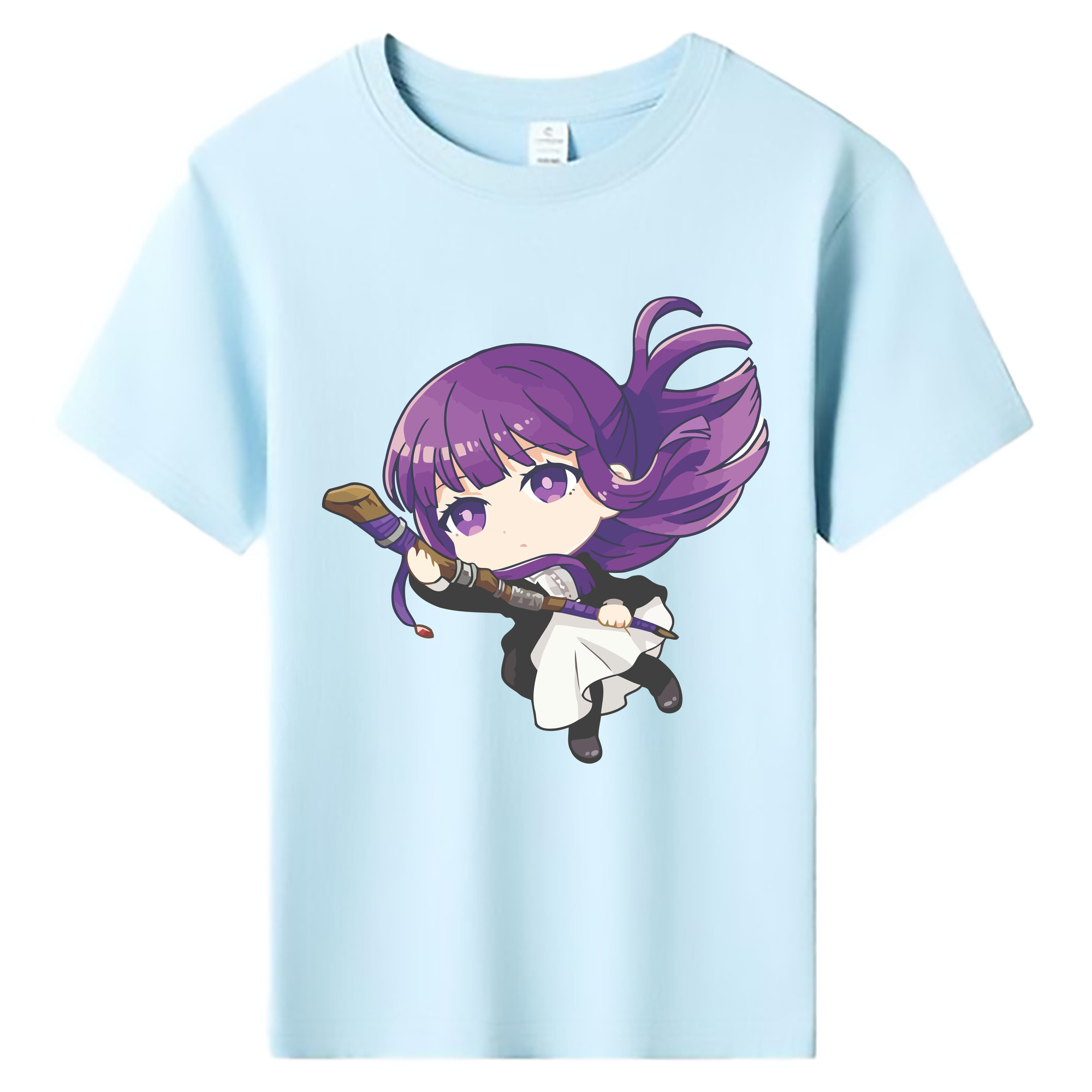 （画像用） 葬送のフリーレン Frieren 綿100％キッズTシャツ（フロントプリント）